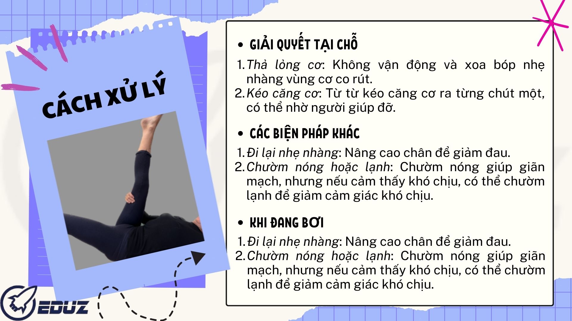 3. Cách xử lý khi bị chuột rút